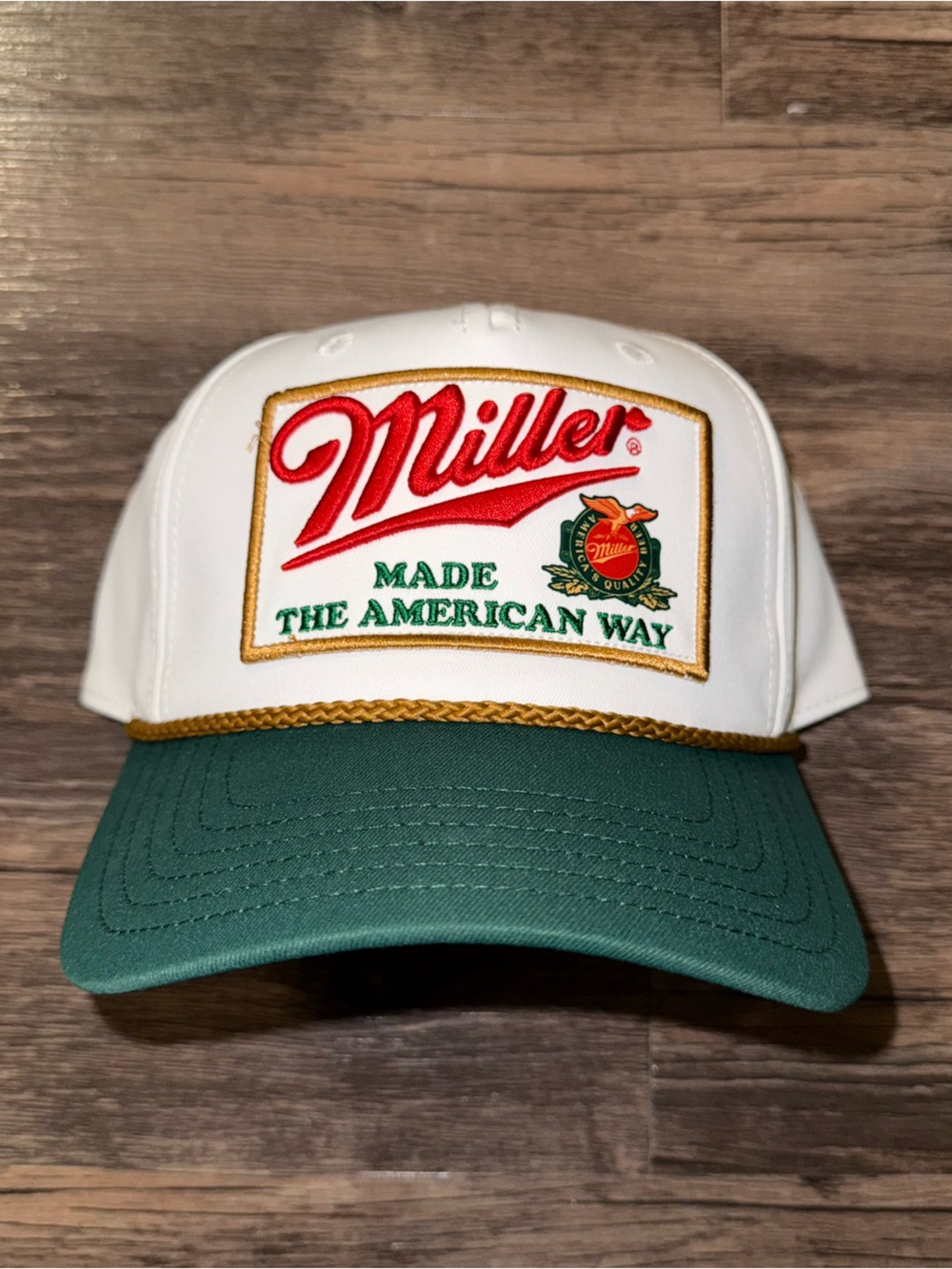 Green Miller lite retro hat